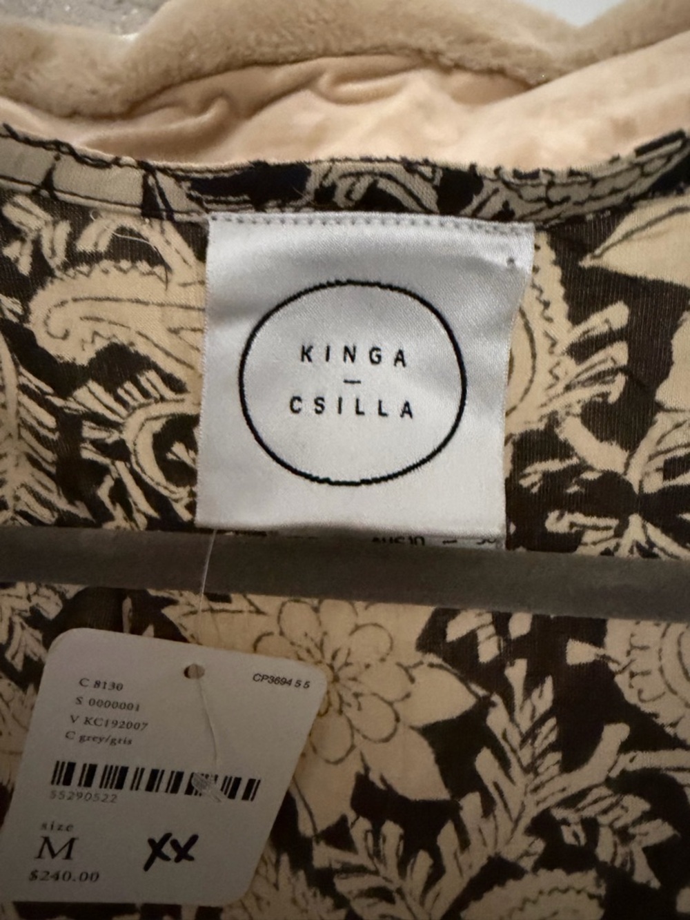 NWT Free People Kinga Csilla Black and Cream Floral Boho Dress Women’s Medium - Picture 3 of 3